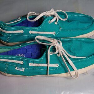 Teal Vans Boat Shoes Mens 8 Surf Siders